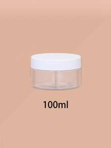 Tubos de plástico transparentes de boca larga com tampas redondas, adequados para armazenar loções, cremes, pomadas, etc.