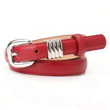 New Luxury High-End Belt For Women Fashion  Ancora Red Versatile Jeans Decorative Belt Women's Belt Suitable For Daily Jeans Fashion  Accessories - 駝色 - 查看 10
