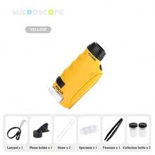 Kid Portable Handheld Microscope STEM Educational Pocket Microscope Home School Kit Biological Science Educational Toys For Children ﻿