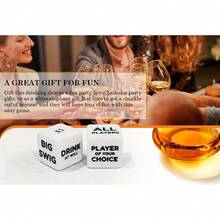 CheerCurve 2Pcs Dice Drinking Dice Adult Party Table Games Drinking - Fun Drinking Games For Parties - Black and White - View 7