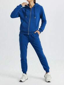 Women Two-Piece Outfits - 寶藍色 - 查看 4