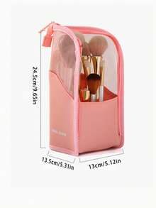 1 Piece Waterproof Travel Makeup Brush Storage Bag, Stationery Eyebrow Pencil Cosmetics Wash Bag, Multi-Functional Portable Handbag Makeup Bag Women Storage, Portable Makeup Brush Bag, Professional Makeup Bag, Artist Storage Bag