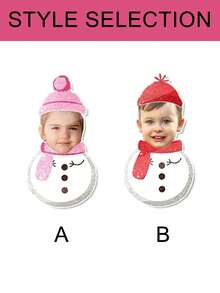 Customized Photo Children's Acrylic Pendant, Personalized Christmas Tree Decoration Pendant, Christmas Snowman-Shaped Pendant, Warm Christmas Gift, Gift For Children, Facial Toy Gift, Customized Children's Gift, Gift For Grandchildren, Christmas Party Decoration, Gift - Snowman - View 8