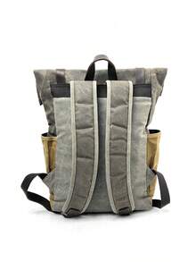 Mochila estilo vintage americano, mochila de regalo para vacaciones, bolsa de lona encerada, bolsa de lona casual para viajes, senderismo y portátil