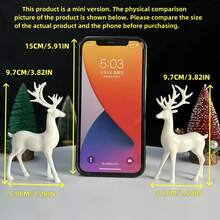 1pc White Deer Decor, Suitable For Entryway, Living Room, Study, Office, Luxury Wine Cabinet, Nordic Modern Minimalist Home Decor, Birthday, Christmas, Thanksgiving, Christmas Decoration