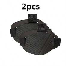 1/2 件摩托车变速鞋套垫，骑行变速杆垫，蜂窝防滑鞋面保护套 - 黑色 - 查看 11