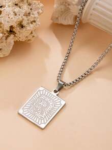 Stainless Steel Initial Letter Pendant Necklace, Durable Modern Single Letter Charm Gift, Elegant Design Suitable For Casual And Formal Occasions