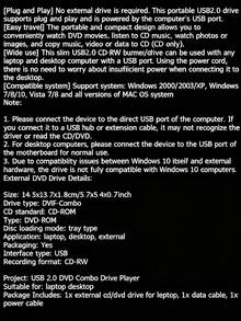 External DVD CD/ DVD-ROM CD-RW Player Portable External CD-RW Drive DVD-RW Burner Recorder Player For Laptop Desktop Computer With Storage Bag, Portable Home Dvd Player, Portable Dvd Player With Screen For Travel, Car Dvd Player Portable, Portable Dvd Player With HDTV, Portable Dvd, Dvd Player For Car, Dvd Portable, Portable Dvd Player For Car, Portable Cd Player, Portable Dvd Player With HDTV Port