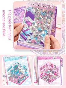1 Set de Libros de Pegatinas 3D (20 Pegatinas PET + 10 Cartulinas de Escena), Pegatinas Decorativas Apilables, Etiquetas de Pegatinas Lindas, Papel Collage, Pegatinas Pequeñas de Escena, Kits de Libros de Papel DIY, Adecuado para Scrapbooks, Tarjetas de Felicitación, Pegatinas para Teléfonos Móviles, Diarios de Balas, Envoltorios de Regalo de Cumpleaños, Diarios y Cuadernos, Manualidades, Pegatinas para Teléfonos Móviles, Personajes de Pegatinas Lindos