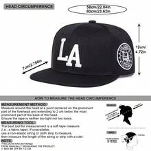 1 件男士 LA 字母棒球帽，LOS ANGELES 运动嘻哈帽，CALIFORNIA 户外可调节休闲帽，适合春季、秋季旅行、海滩度假 - 彩色 - 查看 2