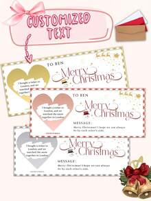 Customized Personalized Valentine's Day Scratch-Off Coupon Vouchers, As Gifts To Give To Your Girlfriend, Boyfriend, Surprise Scratch-Off Cards, Valentine's Day Gifts, Invitation Vouchers, Party Gifts - Multicolor - View 2