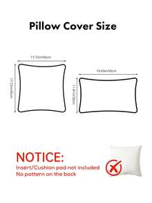 1 件雪尼尔编织提花蓝色装饰枕套，风格几何花卉图案（不含枕芯）