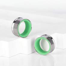 2个不锈钢喇叭形耳钉，男女通用，低过敏性，女士佳礼 - round - 查看 28