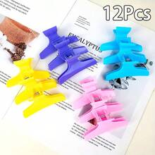 12 Stück Haarklemmen für Styling-Segmentierung, schwarze Schmetterling-Haarklammern für den Salon, zum Schneiden, Stylen, Segmentieren, Färben, Schmetterling-Haarclips, elegante Haarklammern für den Winter