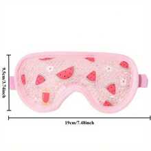 Mască de ochi cu model de fructe, cu gheață - pernuță reutilizabilă cu gel pentru ochi, răcoritoare vara, compresă rece și compresă caldă, oferind relaxare moale în timpul odihnei în timpul zilei și al călătoriilor - design ușor și portabil.