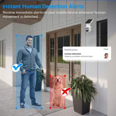 Low Power Solar Powered PTZ Camera, Wit Security Outdoor Wireless WiFi Night Vision Intercom Cloud Storage, Camera Battery 365 Degree Full Remote Monitoring view 7