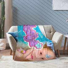 Ultra-Soft Flannel Blanket With Nastya Music Program Design - Cozy, Warm All-Season Throw For Living Room, Office, Sofa Decor - Ideal Birthday & Holiday Gift For Friends & Family - Creative Inspiration Home Accessory, Blanket - Trộn màu - Xem 12
