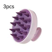 3件套头皮按摩刷，舒缓头皮压力，促进头发生长，男女通用沐浴刷 - 让洗发更轻松快捷，适合在家打造沙龙级发型 - 白色+粉紅色 - 查看 15