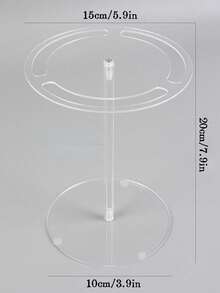 1pc Acrylic Sunglass Display Stand,Premium ClearRound Riser Stands,Clear Tabletop Glasses Holder Organizer. - Clear - View 4