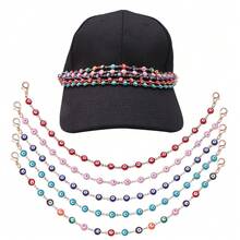 1pc Colorful Devil's Eye Metal Hat Chain Decor