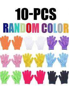 20 件/1 件沐浴去角质手套，可重复使用沐浴手套，用于擦洗、背部磨砂、按摩和身体去角质，身体清洁配件家居浴室装饰秋季装饰返校 - 隨機顏色 - 查看 13