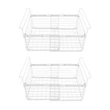 SanBouSi 2PCS Freezer Organiser Freezer Basket Expandable Wire Freezer Basket - White - View 6
