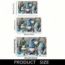 1 pièce Tapis de bain, tapis de cuisine, paillasson avec imprimé bonhomme de neige de Noël - Super doux en microfibre, convient pour la cuisine, la salle de bain, le paillasson décoratif