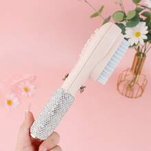 1pc Rhinestone Decor Detangling Comb, Lightweight Luxury Expandable Anti-Static Hair Brush, Self-Cleaning Magic Comb