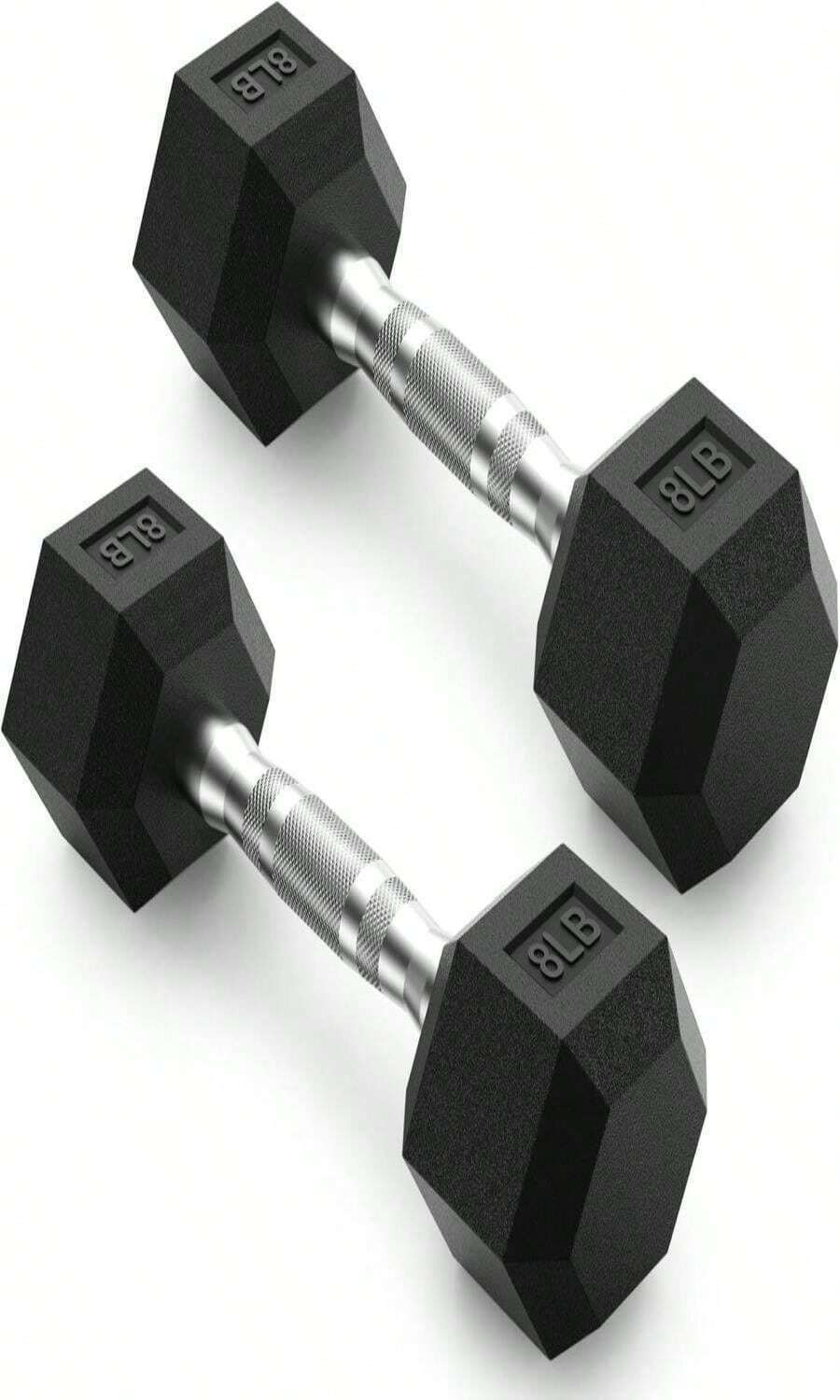 PAPABABE HEX Dumbbell Set 25-125lb, Rubber Encased Home Gym Dumbbells, Exercise &Amp; Fitness Weights Dumbbells For Women &Amp; Men, Hand Weight For Strength Training - ColorD - 查看 1