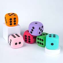 6 PIEZAS, Dados de espuma EVA extra grandes de 3,8/8 cm - Una herramienta de aprendizaje matemático de seis caras, utilizada como pelota antiestrés en el aula, un dado gigante de 6 caras extra grande, un juguete de aprendizaje educativo para aliviar la ansiedad, adecuado para juegos de mesa, portátil y ligero, es la opción perfecta para regalos de cumpleaños y vuelta al cole. Obtén tu número de la suerte.