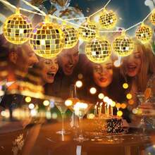 LED Mirror Ball Fairy Lights – Sparkling Decor For Valentine's Day, Christmas & Disco Parties