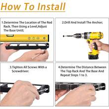 MMSZHL Soporte Horizontal para Cañas de Pescar, Estante de Almacenamiento Negro para 6 Cañas con Protección de Espuma EVA, para Cochera, Barcos y Actividades de Pesca - Negro - Ver 8