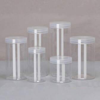 1 pieza Frasco transparente de plástico sellado, frasco de almacenamiento a prueba de humedad para cinco granos y granos varios, caja de almacenamiento de cocina, botella de almacenamiento del hogar, botella de plástico transparente, frasco de plástico, frasco sellado de snacks de nueces y granos varios, botella de boca ancha de PET, botella sellada