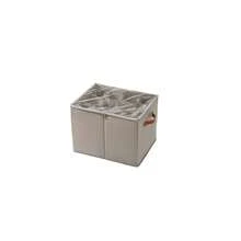1pc 12/16/20 Grid Fabric Visible Underbed Shoe Storage Box With Compartment Shoe Organizer For Sneakers, Slippers & Athletic Footwear, Perfect Home Organization Solution For Bedroom Closet Space-Saving Shoe Rack Display Container - Grey - View 16