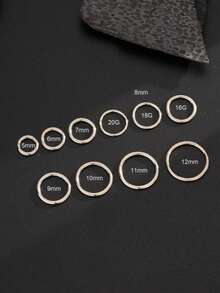 1 pieza Aro con bisagra de titanio grado implante 16G/18G/20G - Aro para cartílago, piercing de nariz, aro de septum, clicker sin costura, pendiente de aro pequeño (5-12mm)