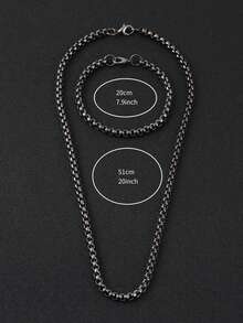 2 Pieces Men's Hip-Hop Necklace Set,Men's Jewelry With Bracelet And Necklace Combination,Bracelets For Men,Chains For Men,Men Accessories