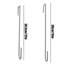 1 pezzo Gancio in ferro robusto per ghirlande da appendere alla porta d'ingresso - Design alto per esterni, ganci neri per decorazioni natalizie, pasquali e di Capodanno, decorazioni durevoli per ghirlande e fiori sulla porta, ghirlande natalizie per la porta d'ingresso, design elegante del gancio, lavorazione in materiale di qualità