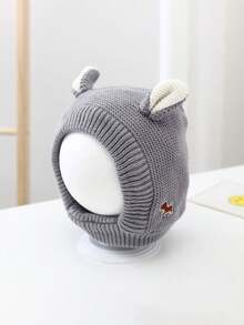 1pc Embroidered Puppy Knit Hat, Dog Ear Protection Hat, Medium/Large Dog Noise Reduction Knit Hat, Suitable For All Seasons, Dog Accessories, Dog Hat, Dog Christmas Hat - Multicolor - View 6