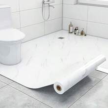 1 Cuộn, Giấy dán tường đá cẩm thạch bóng, Miếng dán sàn gạch men/Miếng dán tường 3D, PVC tự dính chống thấm nước và dầu, Giấy dán tường trang trí trần nhà DIY, Thích hợp cho phòng khách, nhà bếp, phòng ngủ và phòng tắm - Nhiều màu - Xem 6