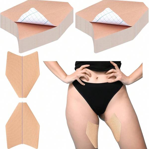 5 Pcs Thigh Lift Tape Waterproof Inner Thigh Lifting Tape Body Precut Adhesive Patches For Women Saggy Loose Skin Flat Stomach Back Fat Belly(Trapezoid)