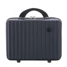 14 Inch Portable Suitcase, Cosmetics Storage Hard Shell Suitcase, Mini Small Convenient Travel Suitcase. There Is An Elastic Band On The Back That Can Be Worn Over The Luggage Handle. There Are Three Colors To Choose From: Black, White, And Pink. The Size Is 30cm * 16cm * 23cm
