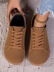 1 para damskich, codziennych trampek ze skóry PU, szeroki krój