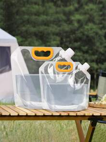 1/3/5pcs Portable Foldable Water Bag, Camping Water Bag, Beer Bag, Beverage Bag, Large Capacity Water Container, Drink Packaging Bag, Suitable For Outdoor Camping, Picnic And BBQ Activities! Applicable For Outdoor Camping, Travel, Hiking, Trekking, Picnic, BBQ And Emergency Preparation - Multicolor - View 2