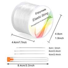 3Needles And 1pc Elastic String Stretchy Bracelet String Crystal String Bead Cord For Bracelet Necklace Beading Jewelry Making
