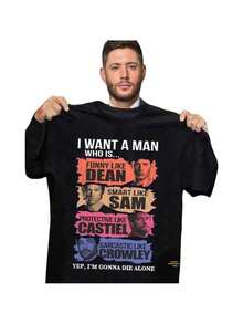 Sam And Dean T-Shirt, Womens Shirts, Shirt,  Tee, Winchester Brothers Shirt - Black - View 1