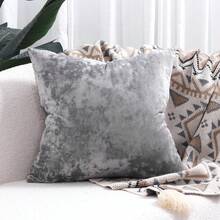 1 PC of embossed velvet cushion cover - Light Grey - View 8