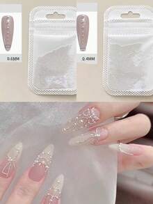 专业鱼子酱美甲珠，0.4-1.0mm 微型不锈钢球形铆钉，银色和金色镀铬装饰，适用于DIY美甲，沙龙品质3D珠宝美甲用品 - 銀色 - 查看 14