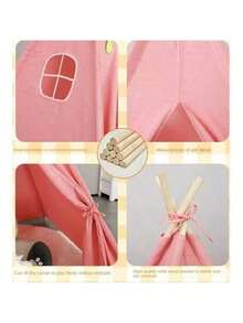 1 pieza Tienda de campaña blanca portátil, tienda de campaña interior tipo tipi, tienda de campaña para acampada al aire libre