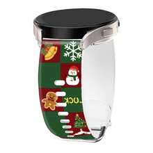 20mm 22mm Christmas Watch Bands Compatible With Samsung Galaxy Watch 7 6 5 4 3 FE / Watch 5 Pro,Holiday Theme Santa Claus Snowman Printed Smartwatch Silicone Adjustable Strap For Amazfit GTS GTR