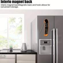 2 PIEZAS Termómetro digital para carne BBQ, termómetro de temperatura de alimentos de lectura rápida con función de retención, de un solo uso, para parrilla BBQ, cocina, regalos de Acción de Gracias y Navidad, para adultos - Funciona con batería AAA (baterías no incluidas)